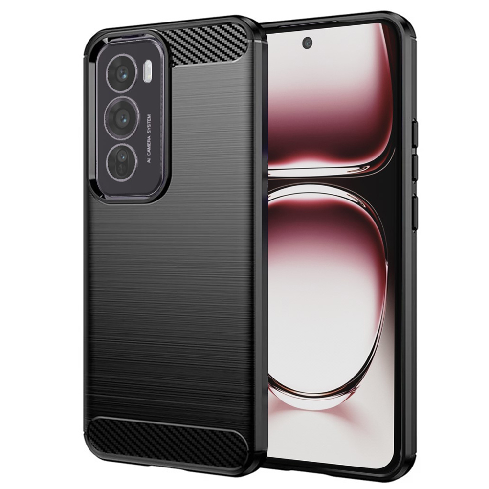 Techsuit - Carbon Silicone - Oppo Reno12 Pro - Black KF2332164