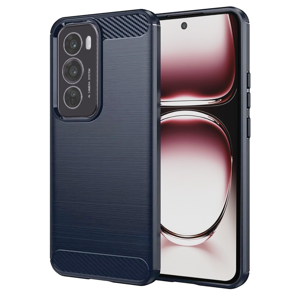 Techsuit - Carbon Silicone - Oppo Reno12 Pro - Blue KF2332165