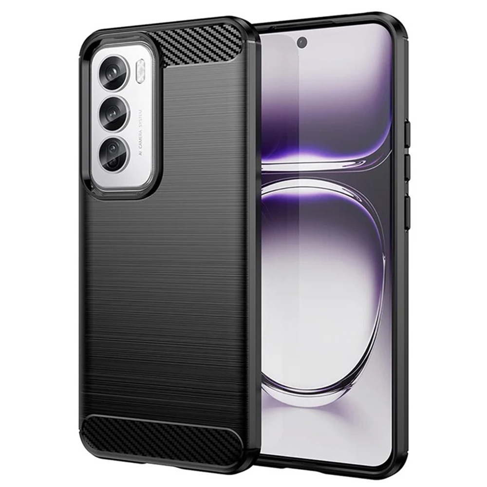 Techsuit - Carbon Silicone - Oppo Reno12 - Black KF2332162