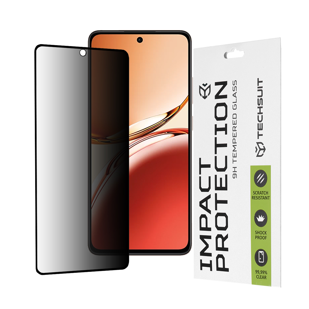 Techsuit - 111D Privacy Full Glue - Oppo Reno12 F 4G / Reno12 F 5G / Reno12 FS 4G / Reno12 FS 5G - Black KF2334704