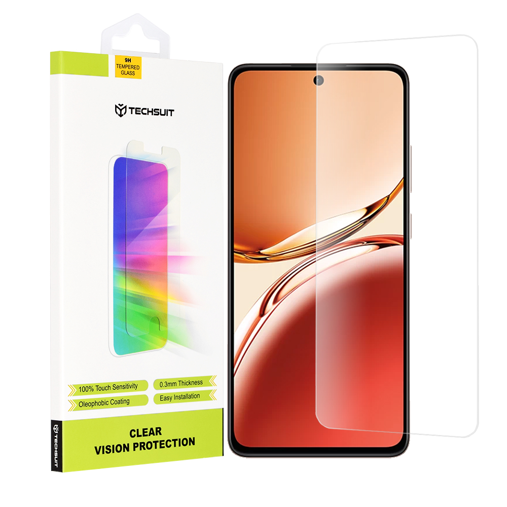 Techsuit - Clear Vision Glass - Oppo Reno12 F 4G / Reno12 F 5G / Reno12 FS 4G / Reno12 FS 5G - Transparent KF2334705