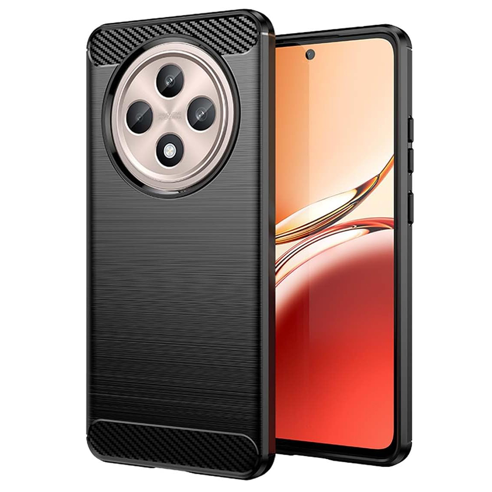 Techsuit - Carbon Silicone - Oppo Reno12 F 4G / Reno12 F 5G / Reno12 FS 4G / Reno12 FS 5G - Black KF2334957