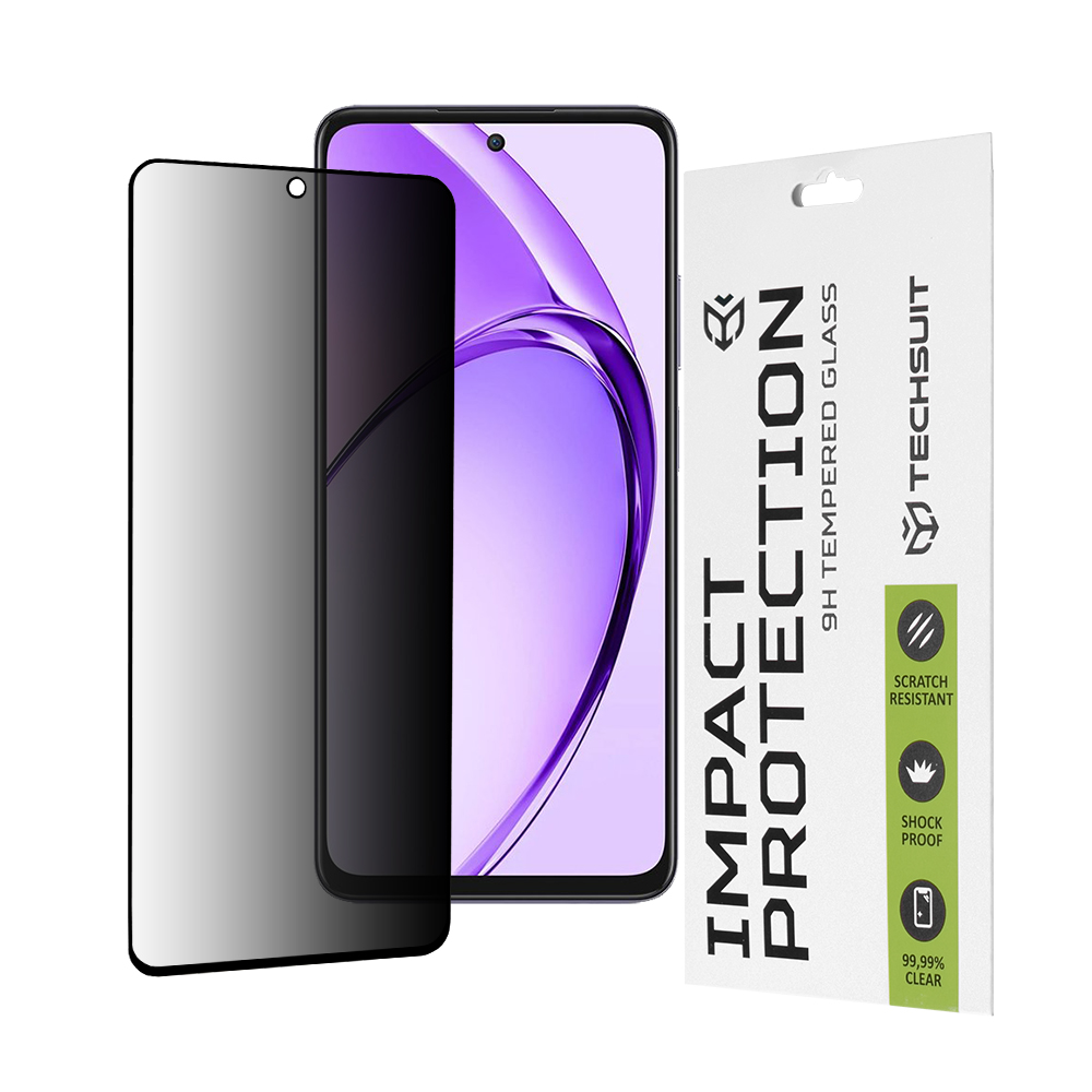 Techsuit - 111D Privacy Full Glue - Oppo A80 5G - Black KF2337778