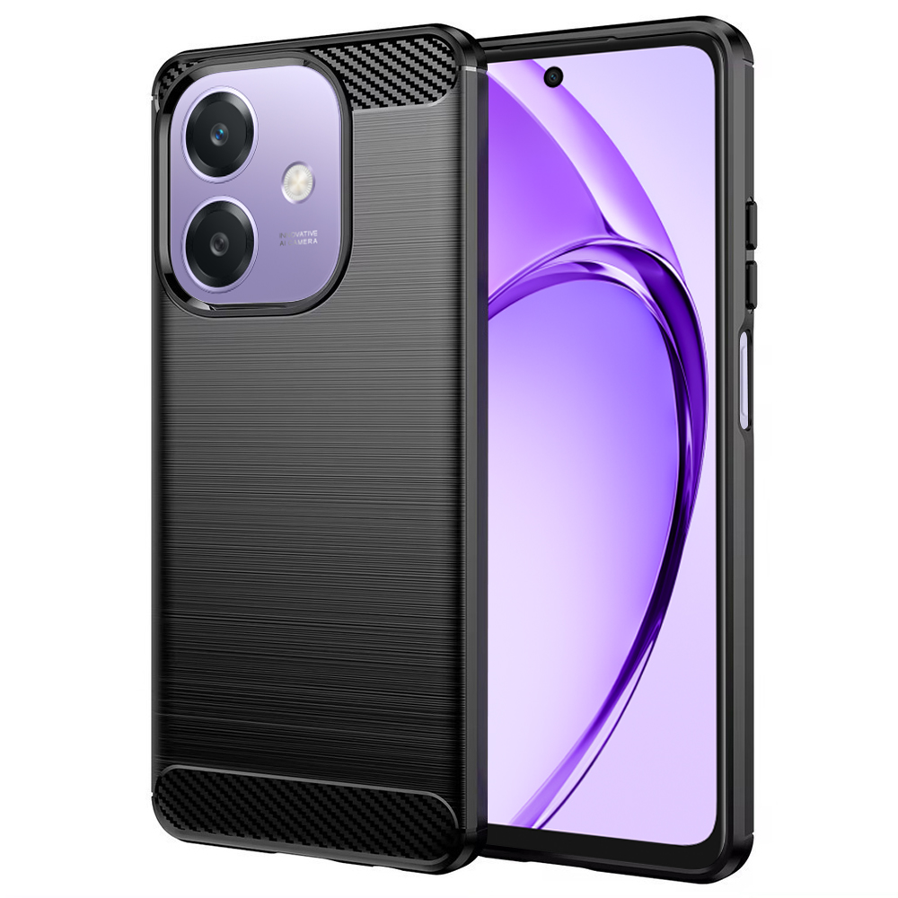 Techsuit - Carbon Silicone - Oppo A40 4G / A60 5G - Black KF2338784