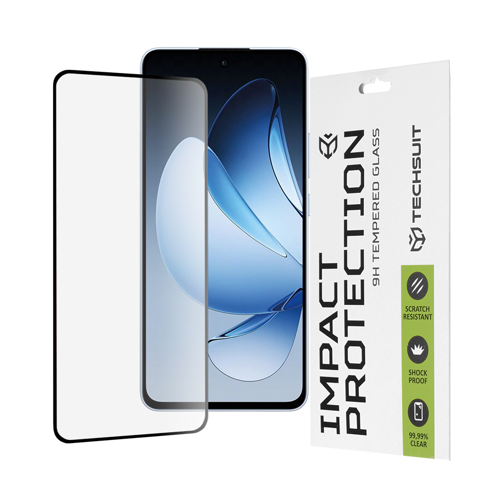 Techsuit - 111D Full Cover / Full Glue Glass - Oppo Reno13 - Black KF2345773