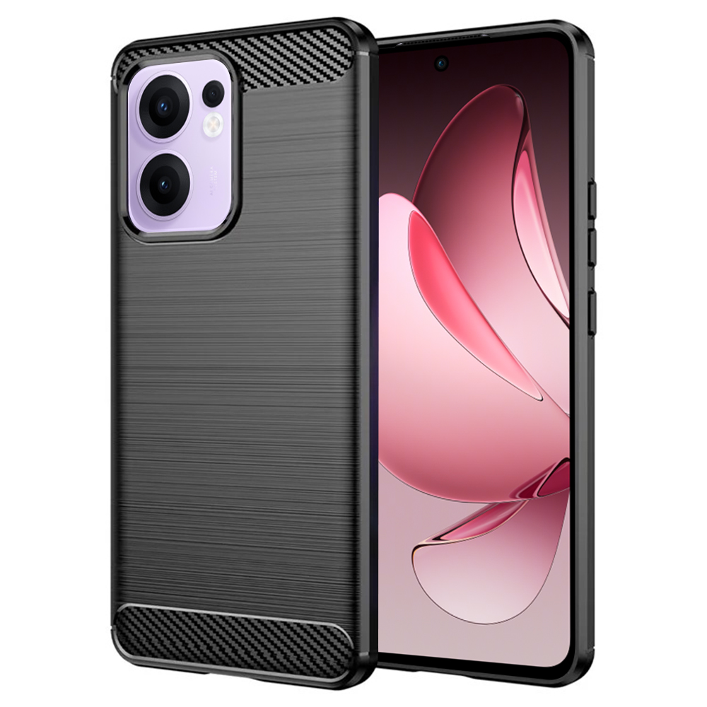 Techsuit - Carbon Silicone - Oppo Reno13 F 4G / Reno13 F 5G / Reno13 FS 5G - Black KF2345766