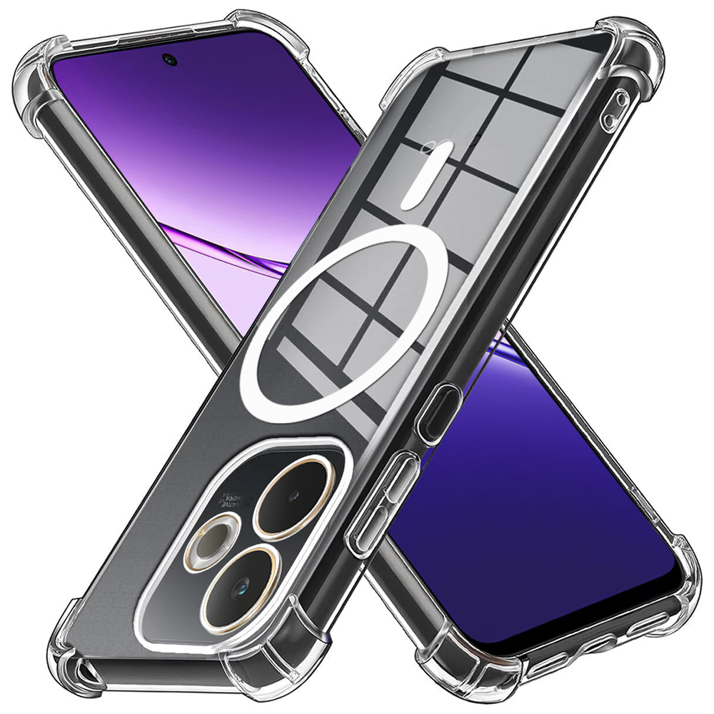 Techsuit - Shockproof Clear Silicone MagSafe - Oppo A5 Pro 4G / A5 Pro 5G - Clear KF2348643