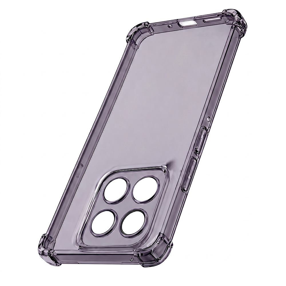 Techsuit - Shockproof Clear Silicone obal pre Motorola Edge 60 Pro - dymovo čierny KF2351235