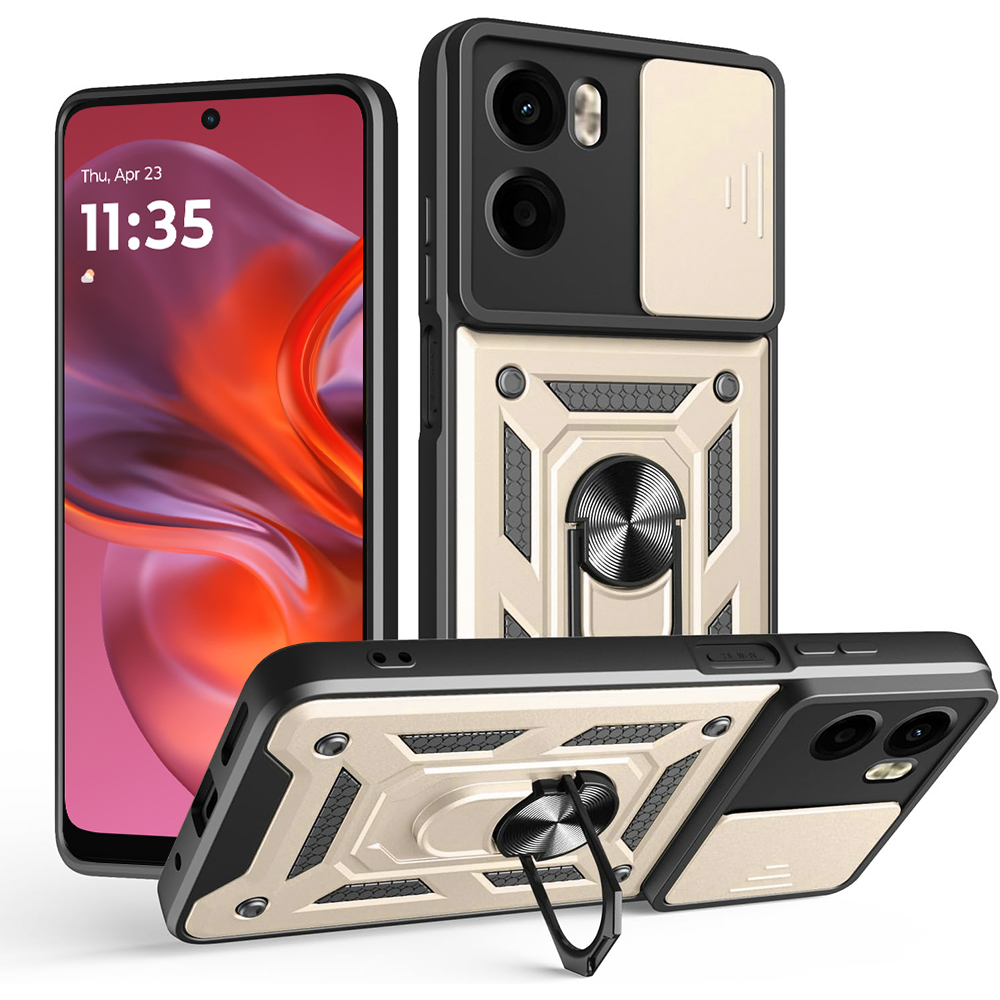 Techsuit - CamShield Series kryt pre Motorola Moto G05 / E15 - zlatý KF2352887