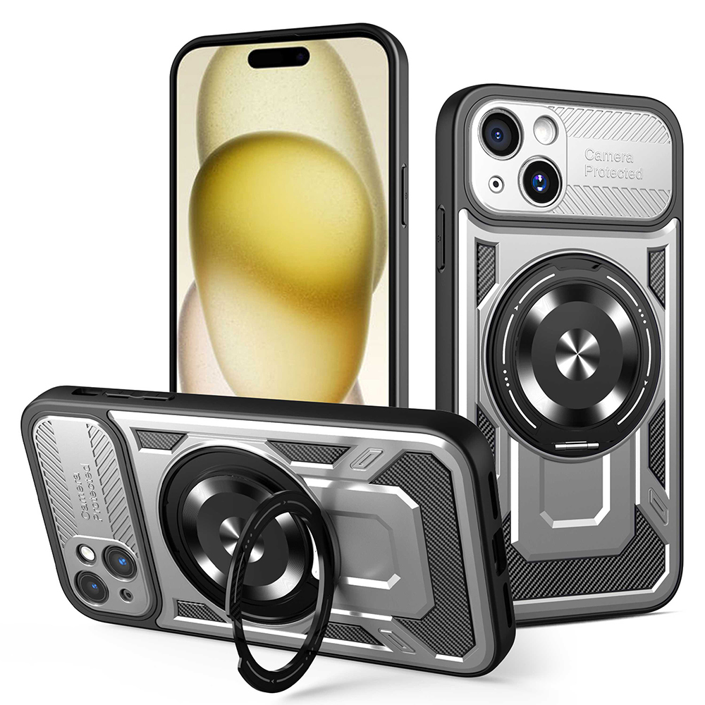 Techsuit - RuggedCam kryt pre iPhone 15 - sivý KF2352983
