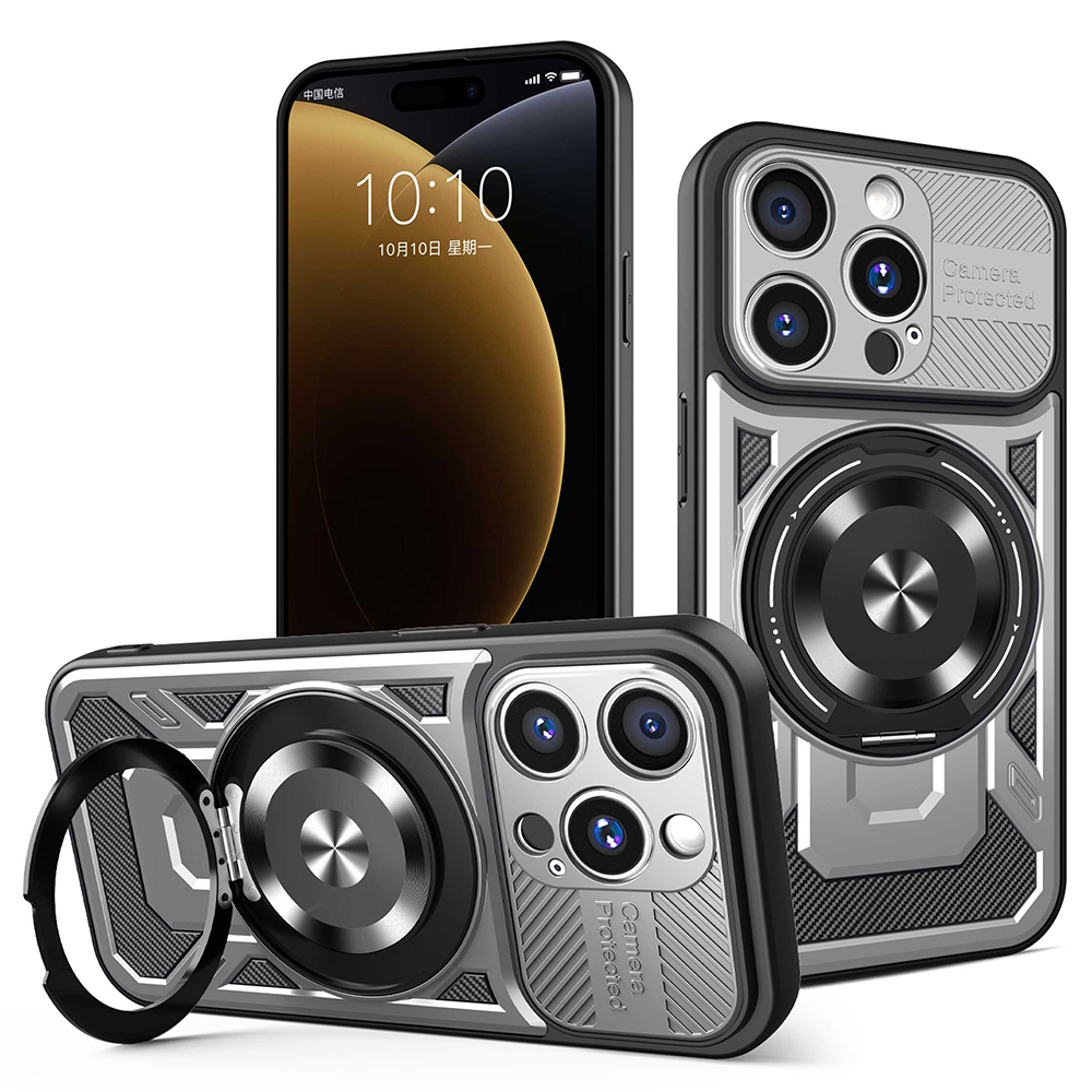 Techsuit - RuggedCam kryt pre iPhone 15 Pro - sivý KF2352987