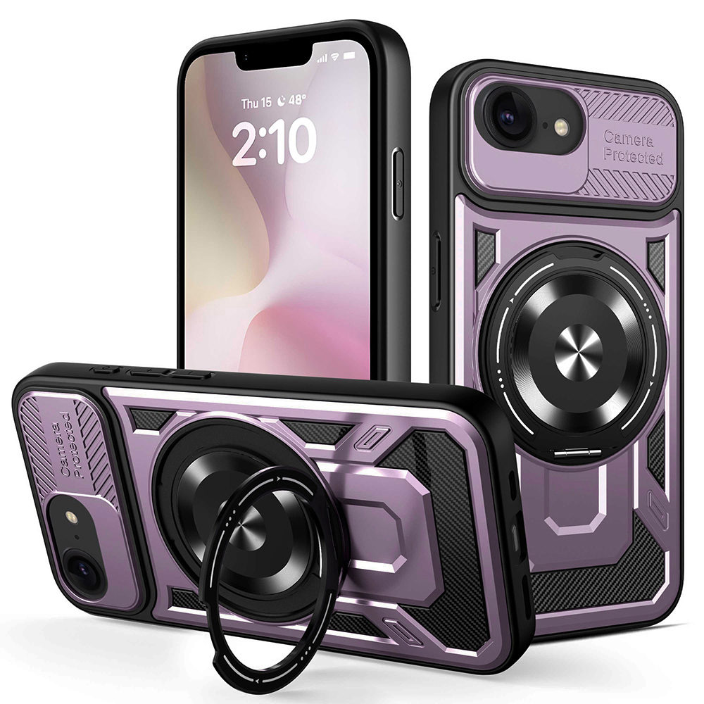 Techsuit - RuggedCam kryt pre iPhone 16e - fialový KF2353000