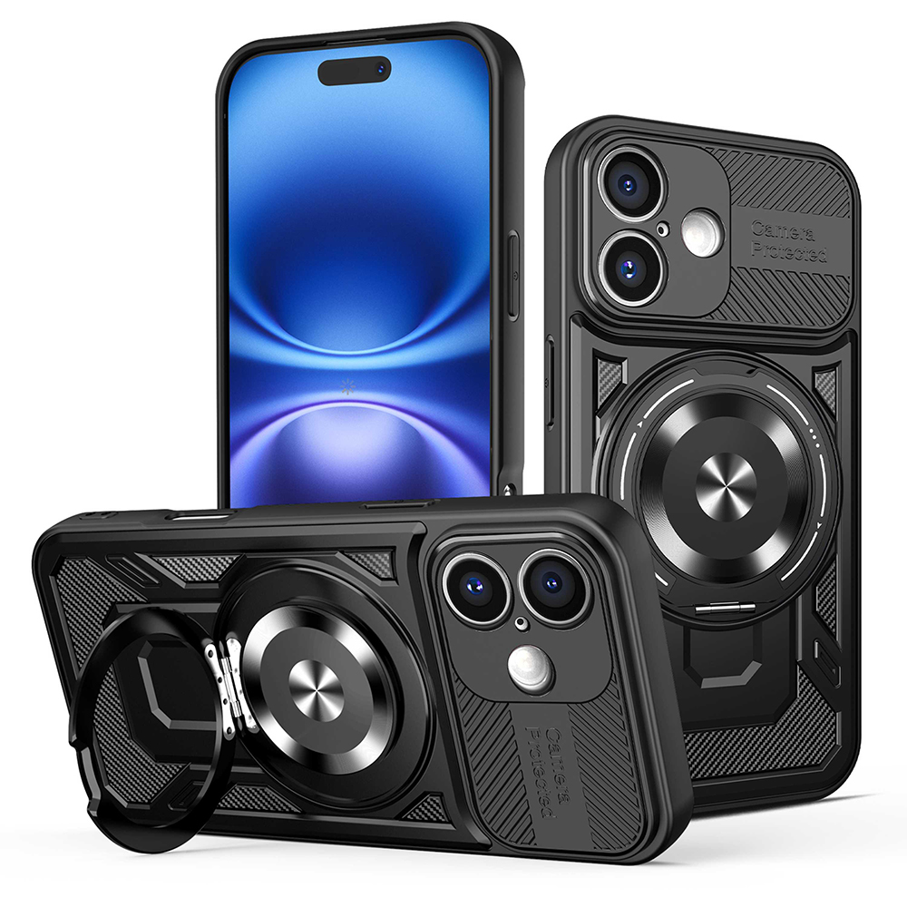 Techsuit - RuggedCam kryt pre iPhone 16 - čierny KF2353001