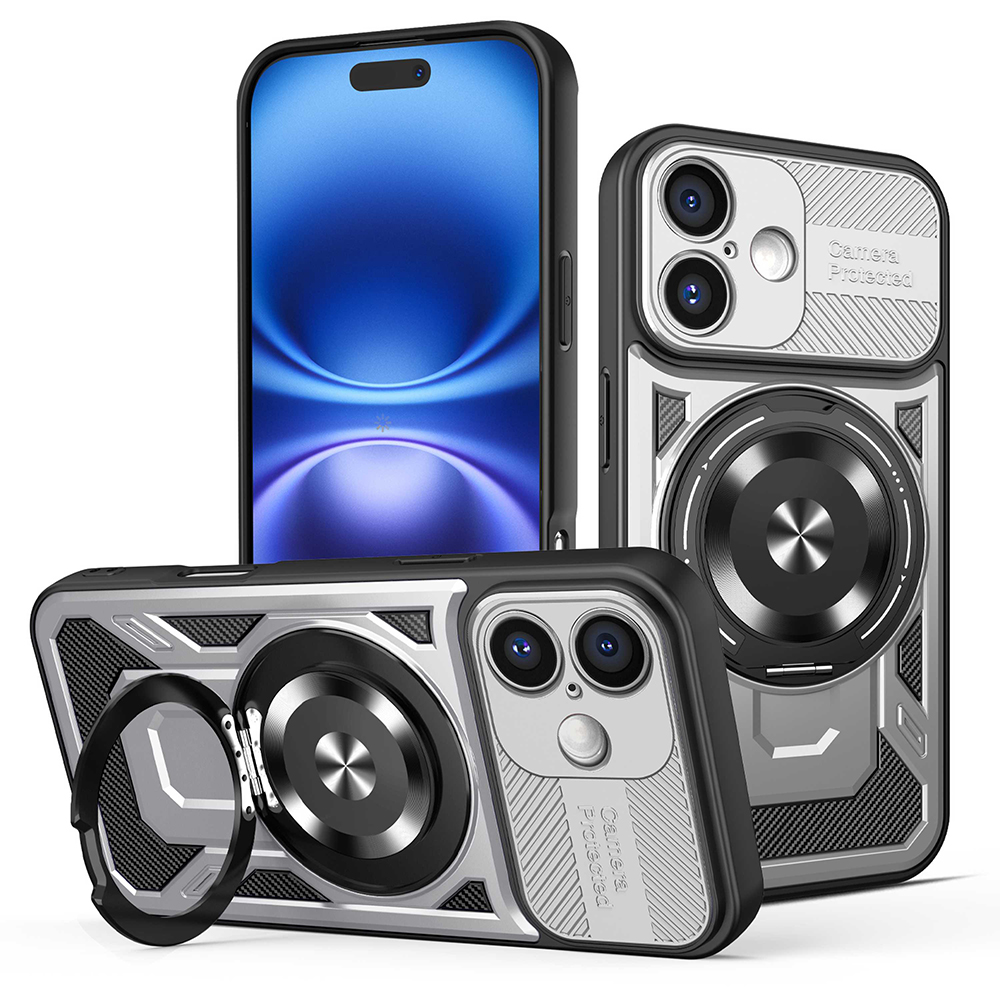 Techsuit - RuggedCam kryt pre iPhone 16 - sivý KF2353003