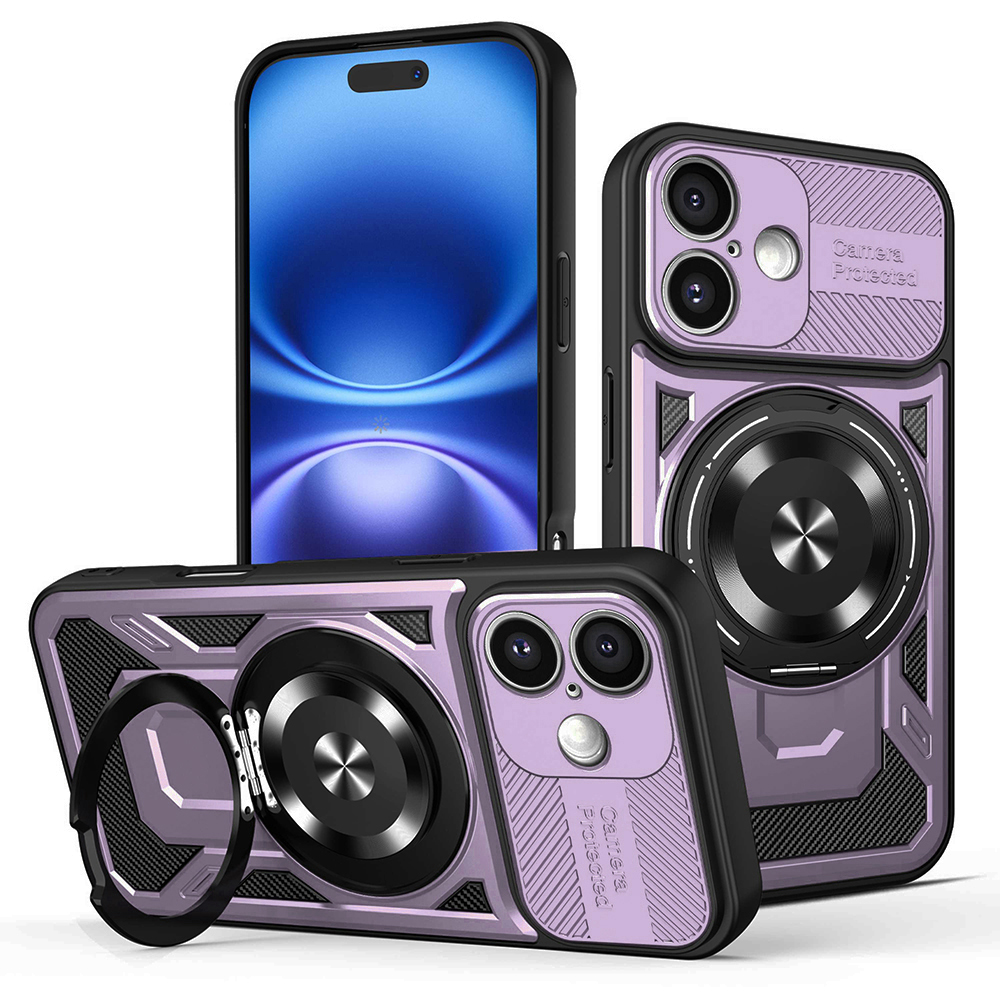 Techsuit - RuggedCam kryt pre iPhone 16 Plus - fialový KF2353008