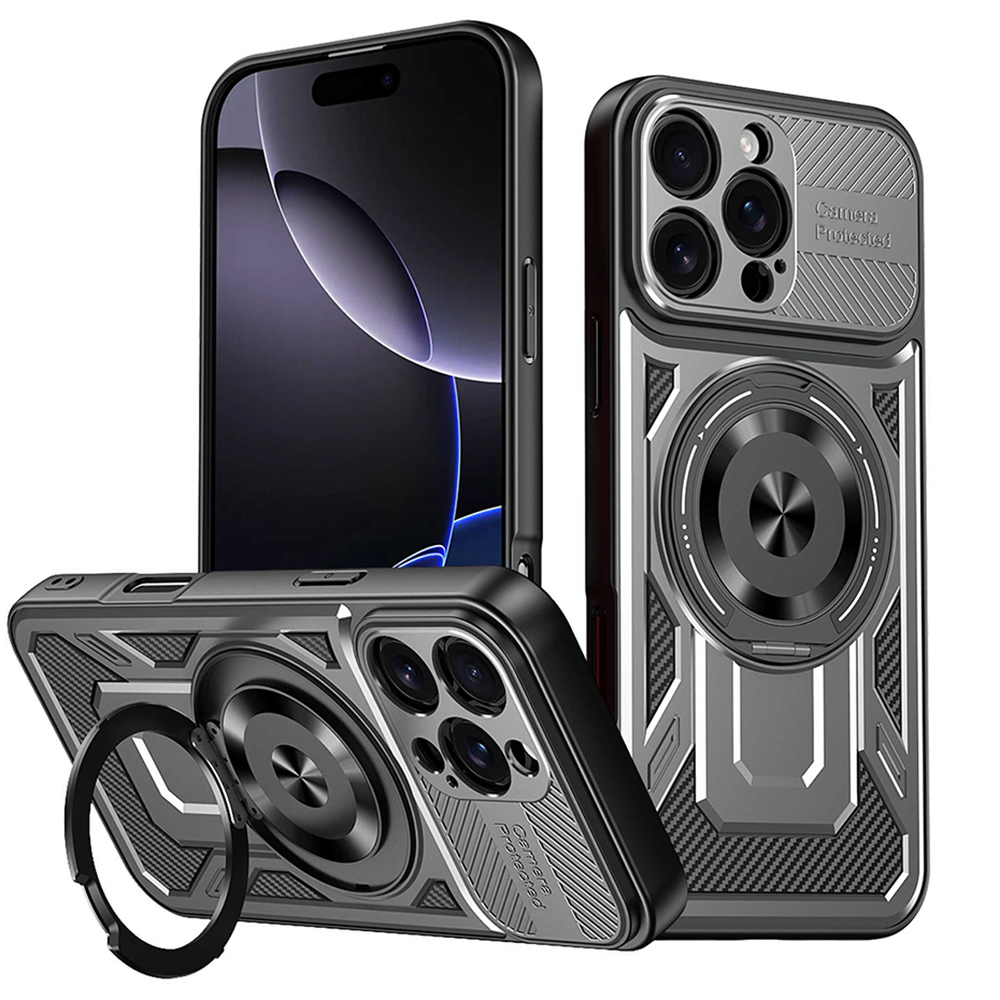 Techsuit - RuggedCam kryt pre iPhone 16 Pro - sivý KF2353011