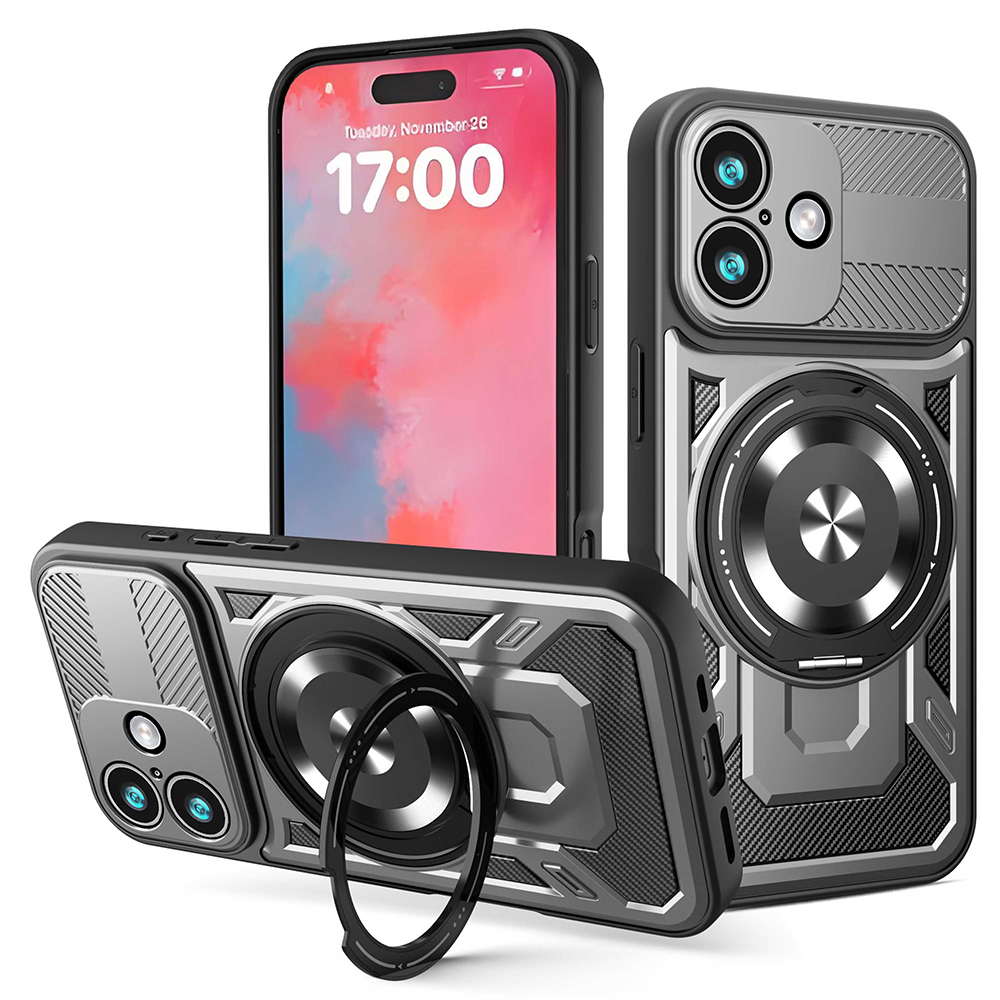 Techsuit - RuggedCam kryt pre iPhone 17 - sivý KF2353019