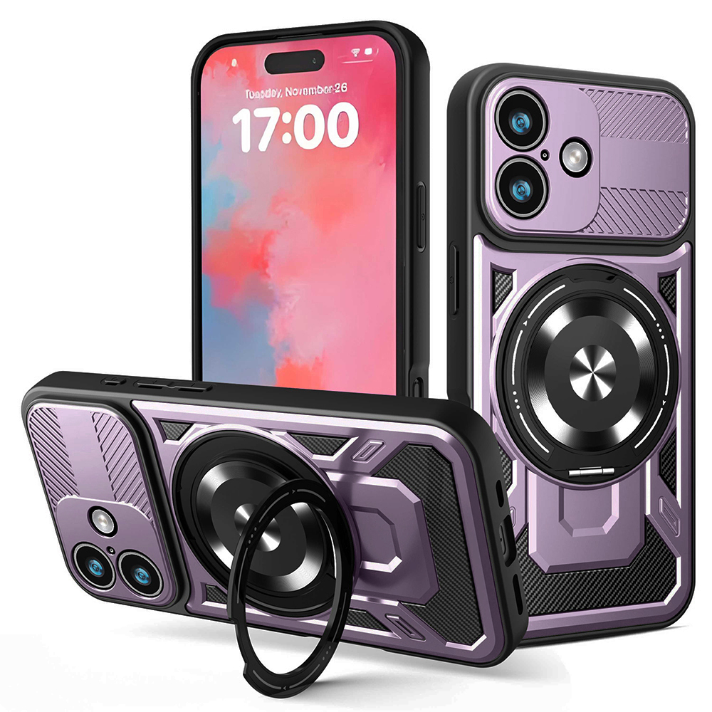 Techsuit - RuggedCam kryt pre iPhone 17 - fialový KF2353020