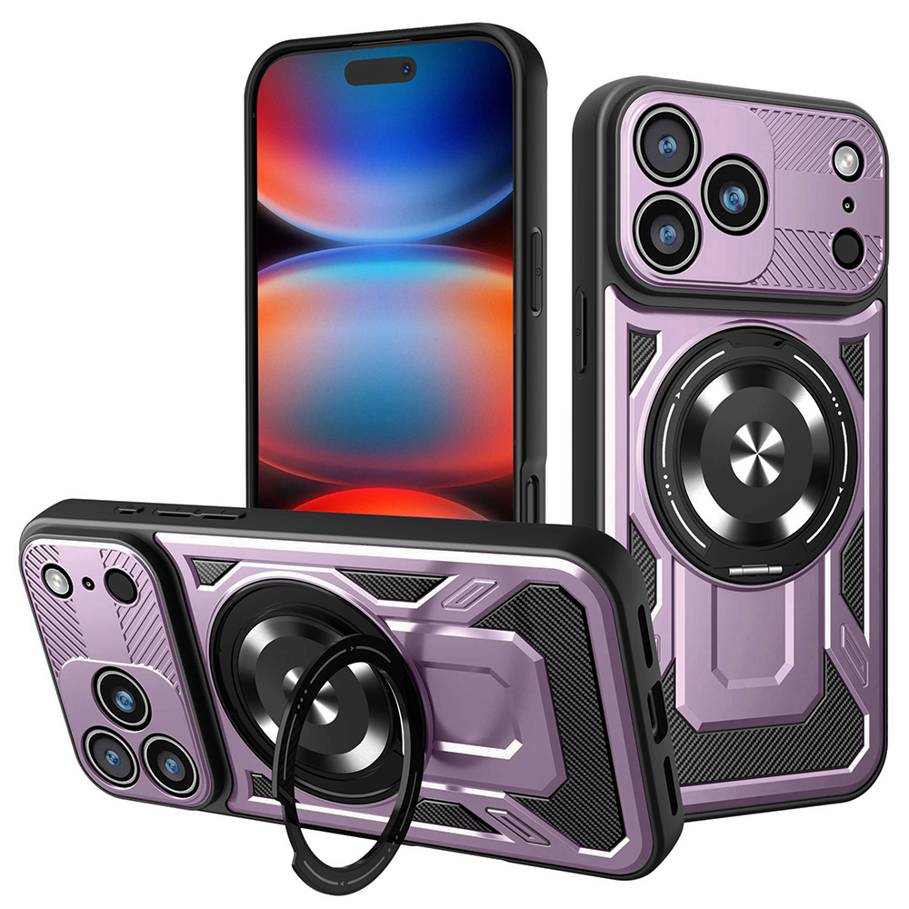 Techsuit - RuggedCam kryt pre iPhone 17 Pro Max - fialový KF2353028