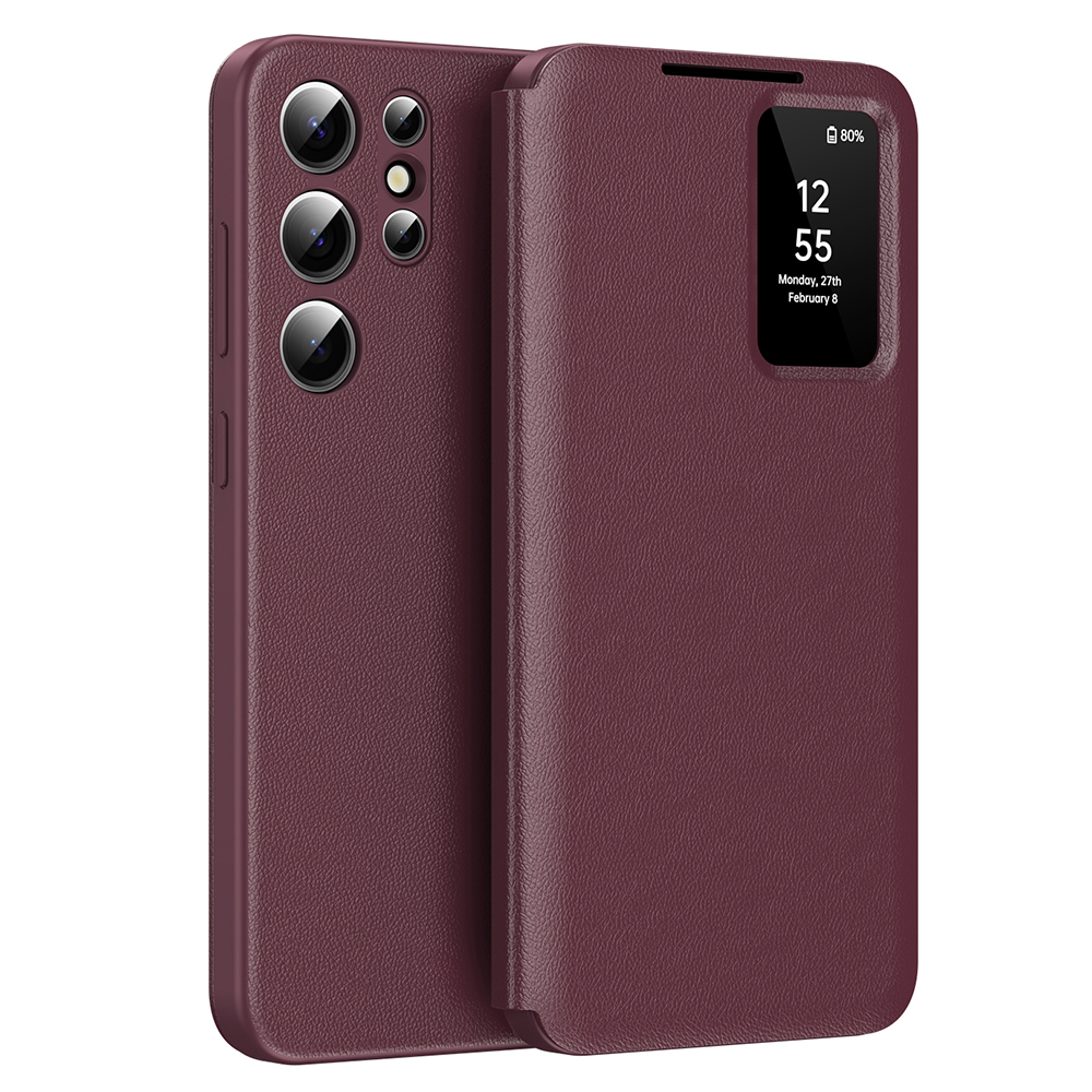 Techsuit - SmartView Series obal pre Samsung Galaxy S22 Ultra 5G - červený KF2352151