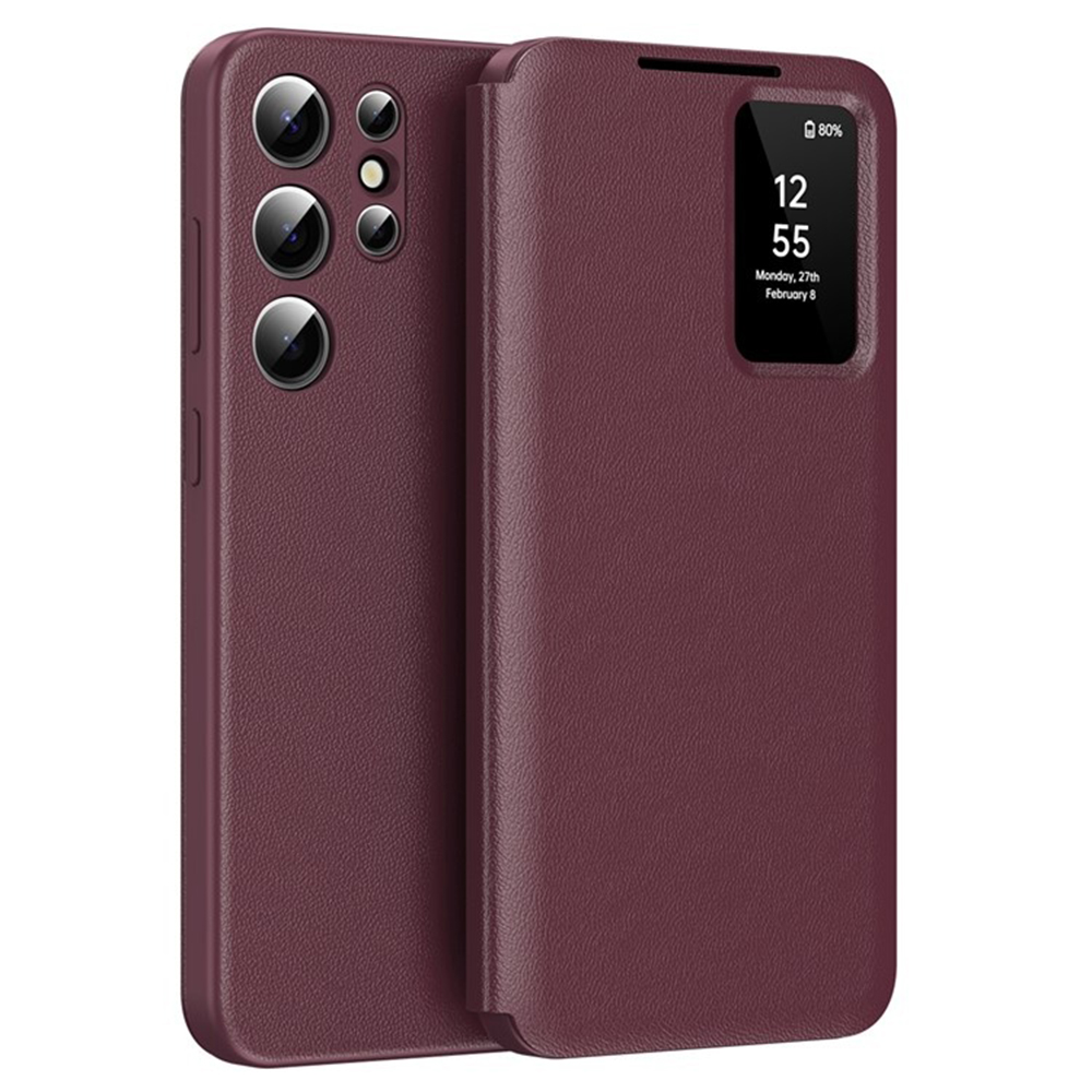 Techsuit - SmartView Series obal pre Samsung Galaxy S25 Ultra - červený KF2352241