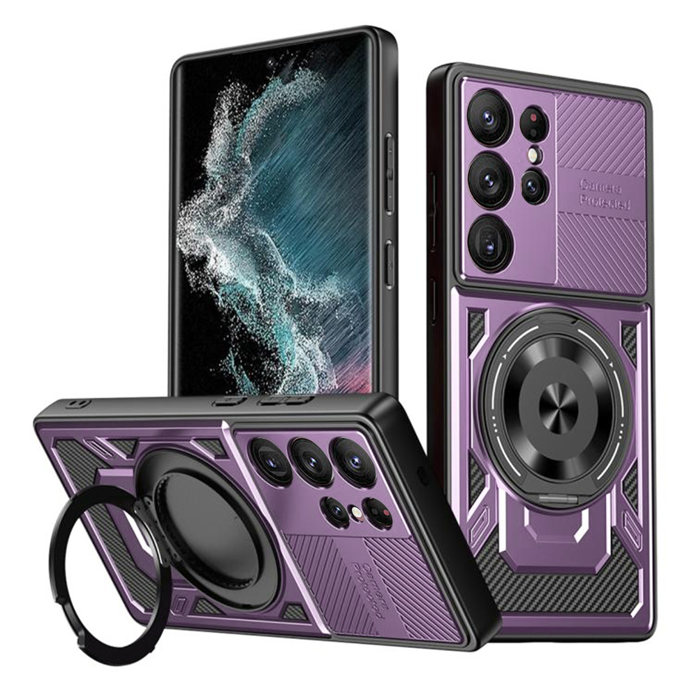 Techsuit - RuggedCam kryt pre Samsung Galaxy S22 Ultra 5G - fialový KF2353052