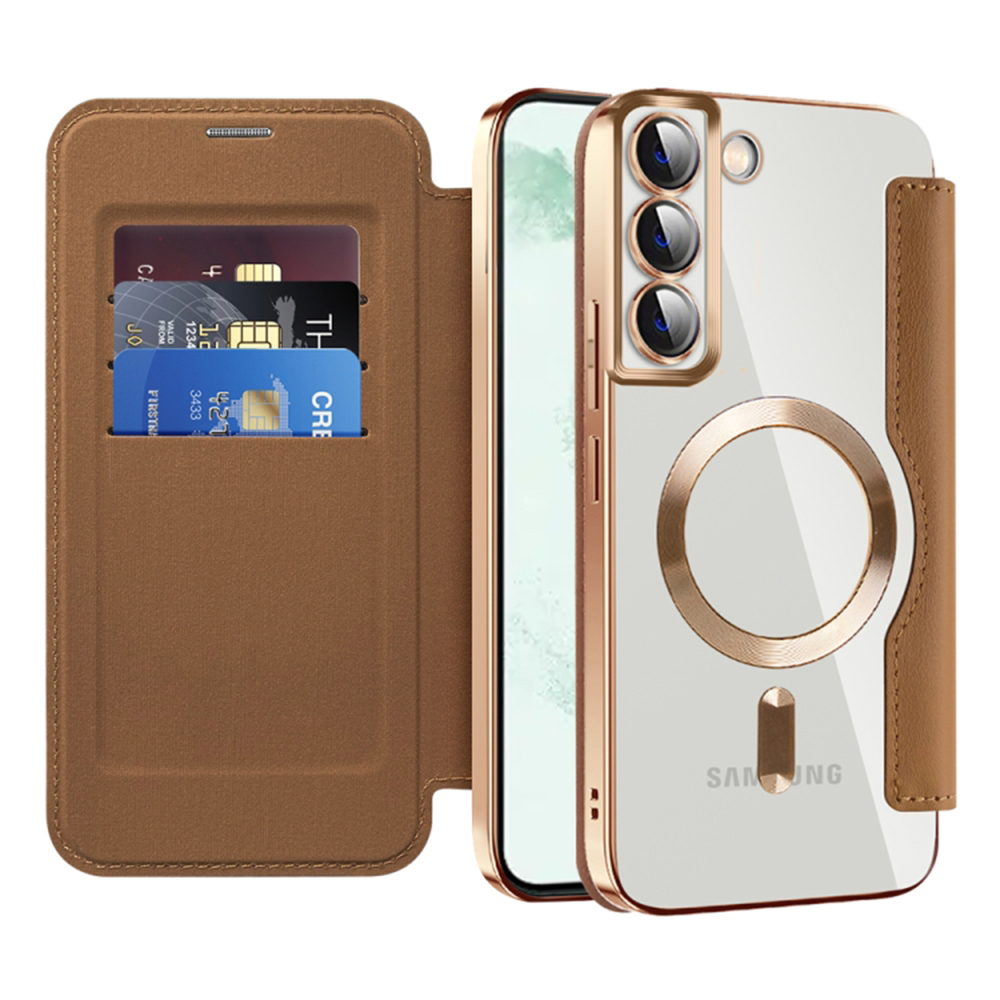 Techsuit - SmartMag Book Case - Samsung Galaxy S22 Plus 5G - Brown KF2351916