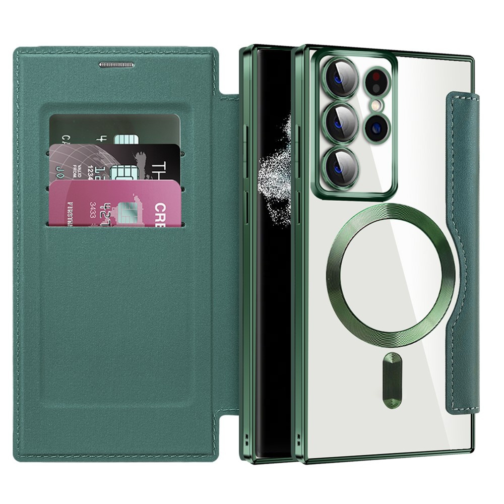 Techsuit - SmartMag Book Case - Samsung Galaxy S22 Ultra 5G - Green KF2351925