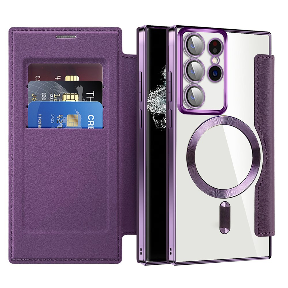 Techsuit - SmartMag Book Case - Samsung Galaxy S22 Ultra 5G - Purple KF2351929