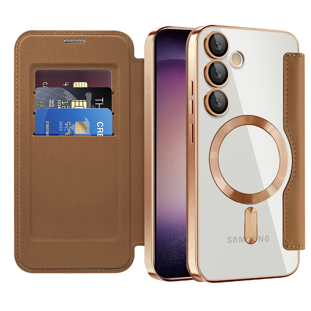 Techsuit - SmartMag Book Case - Samsung Galaxy S23 Plus - Brown KF2351940