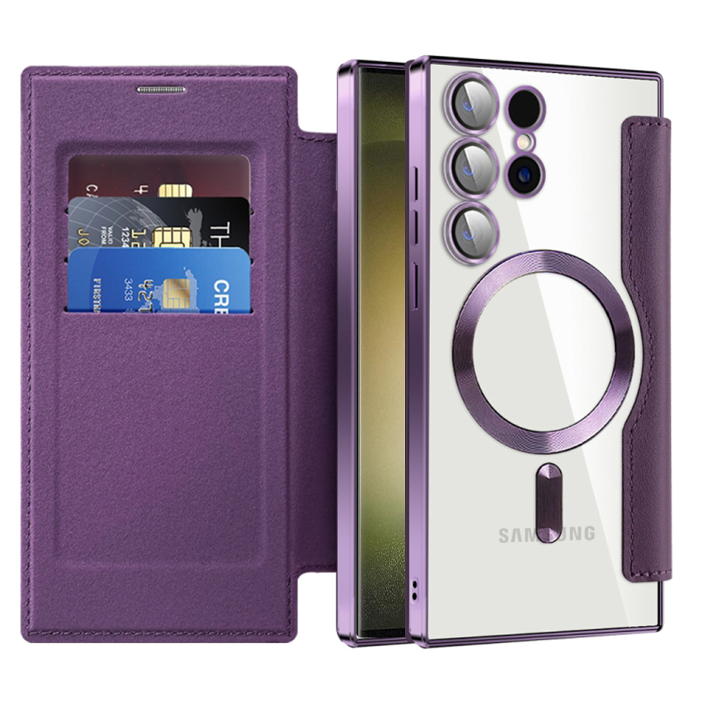 Techsuit - SmartMag Book Case - Samsung Galaxy S23 Ultra - Purple KF2351953