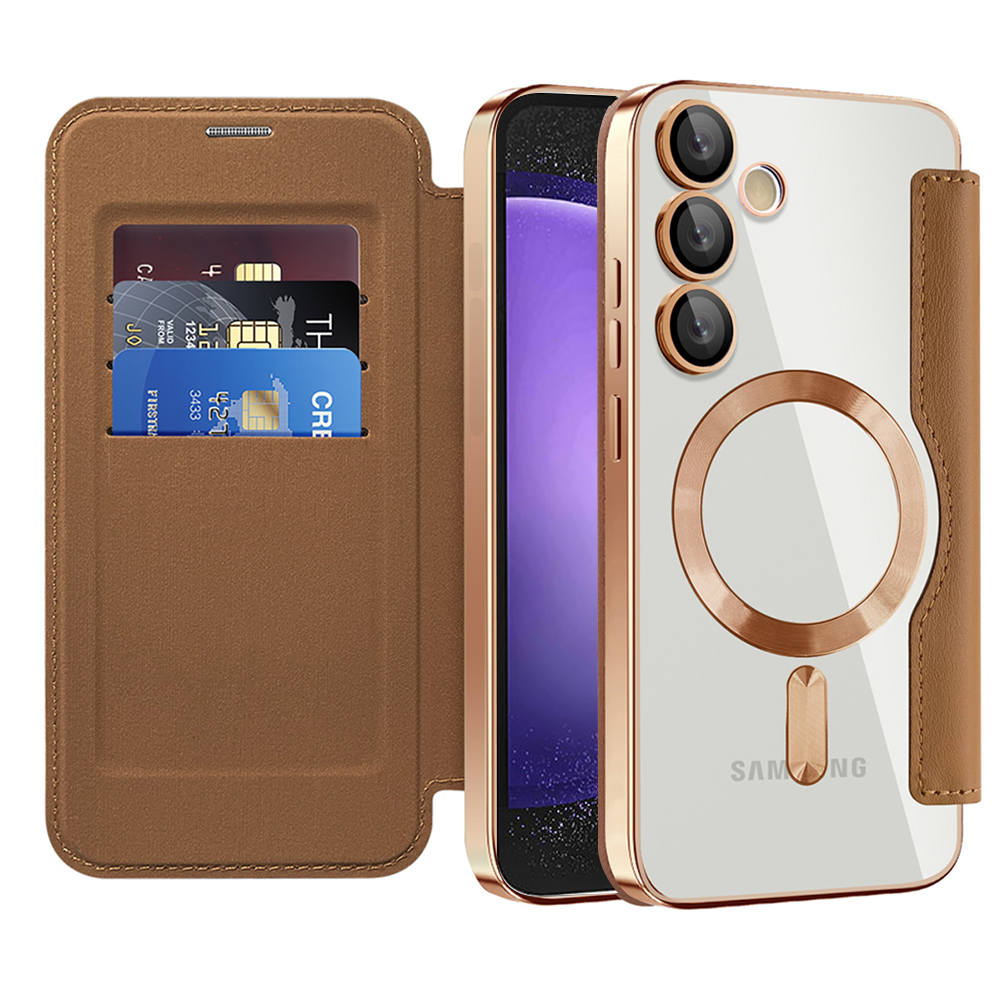 Techsuit - SmartMag Book Case - Samsung Galaxy S23 FE - Brown KF2351956