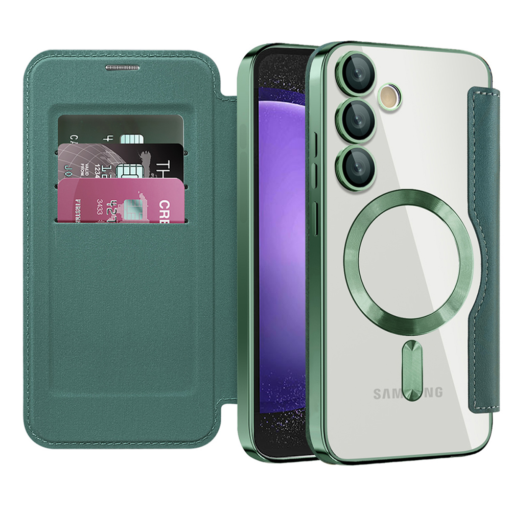 Techsuit - SmartMag Book Case - Samsung Galaxy S23 FE - Green KF2351957