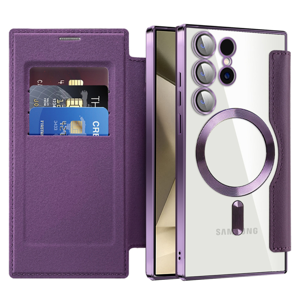 Techsuit - SmartMag Book Case - Samsung Galaxy S24 Ultra - Purple KF2351993