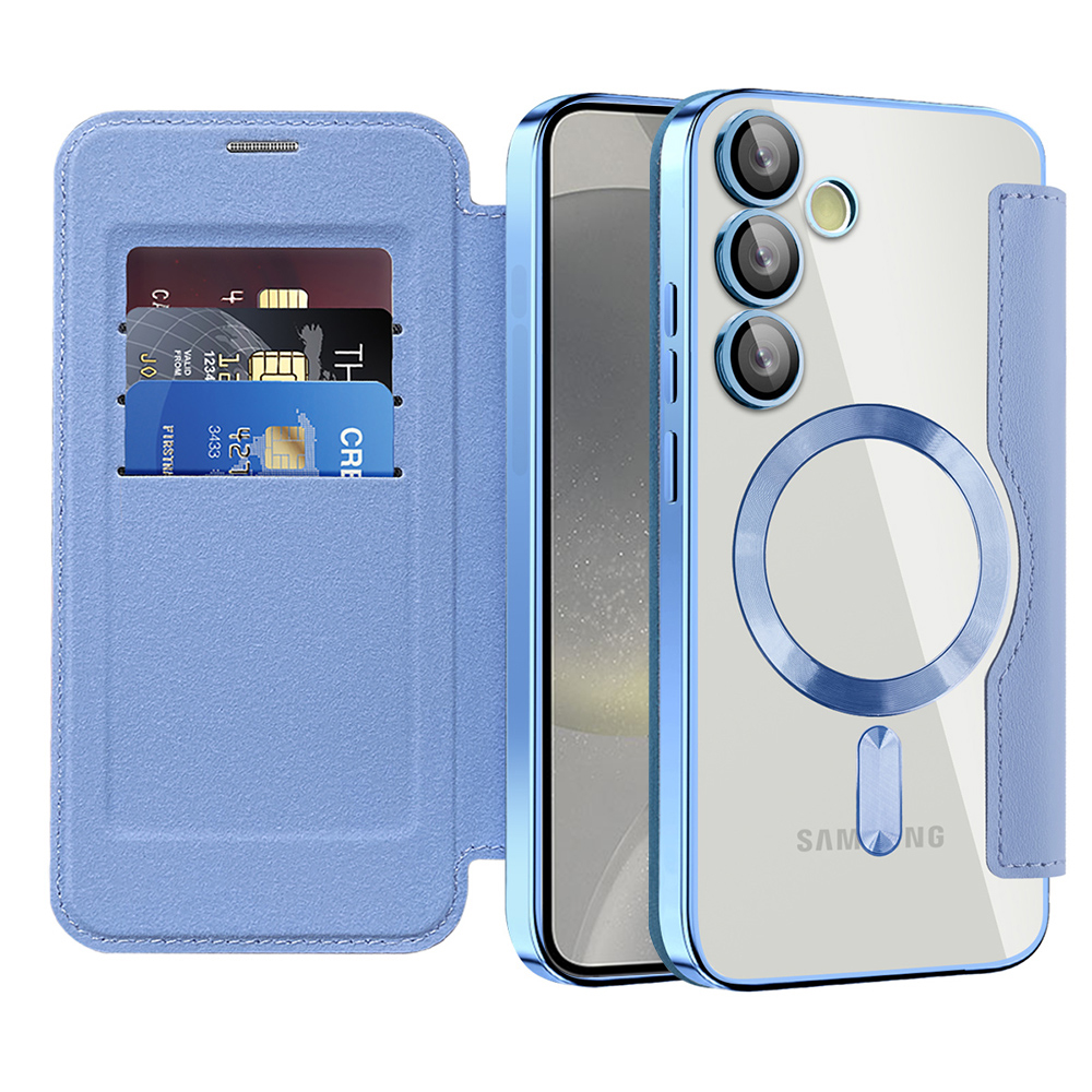 Techsuit - SmartMag Book Case - Samsung Galaxy S24 Plus - Light Blue KF2351999