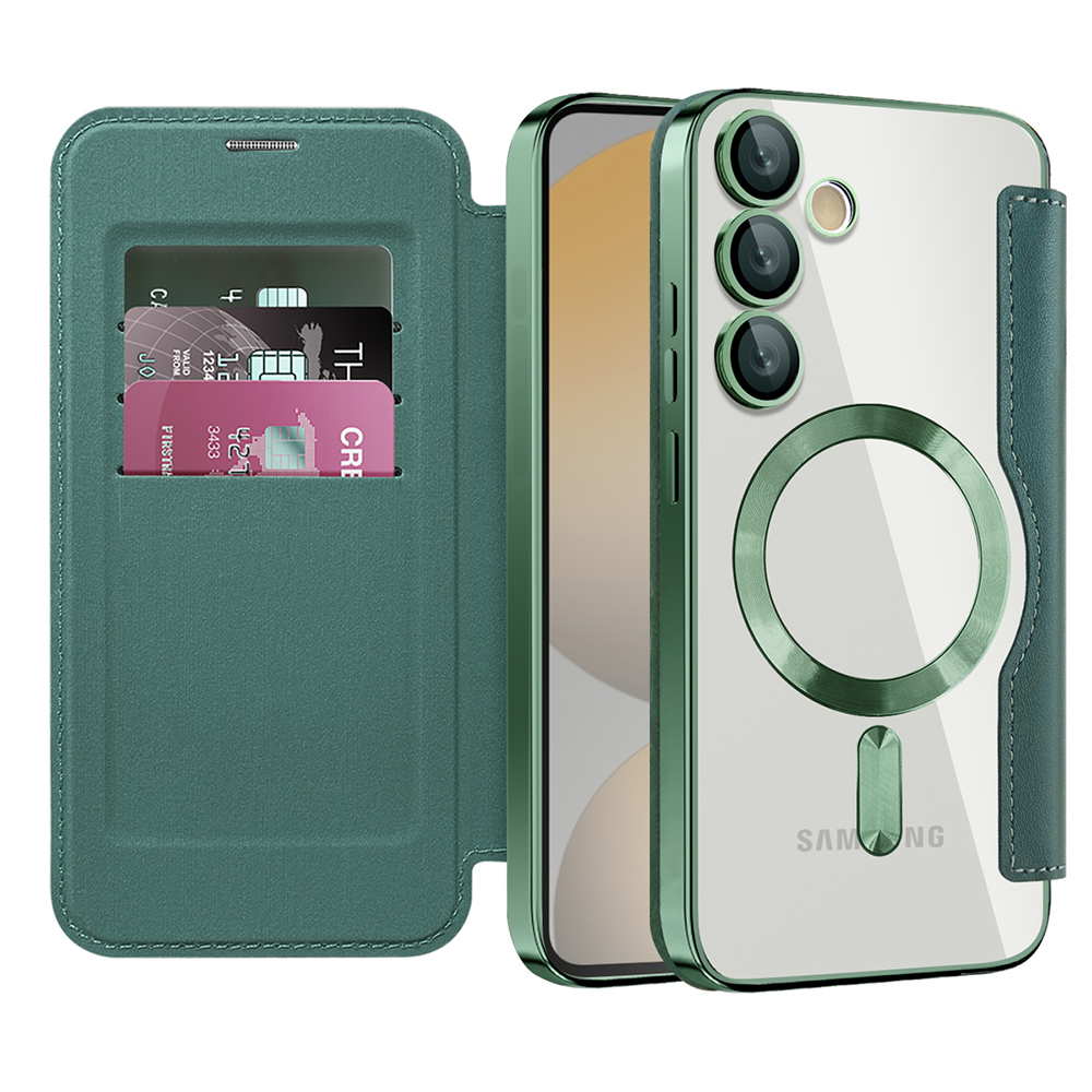 Techsuit - SmartMag Book Case - Samsung Galaxy S24 FE - Green KF2352029