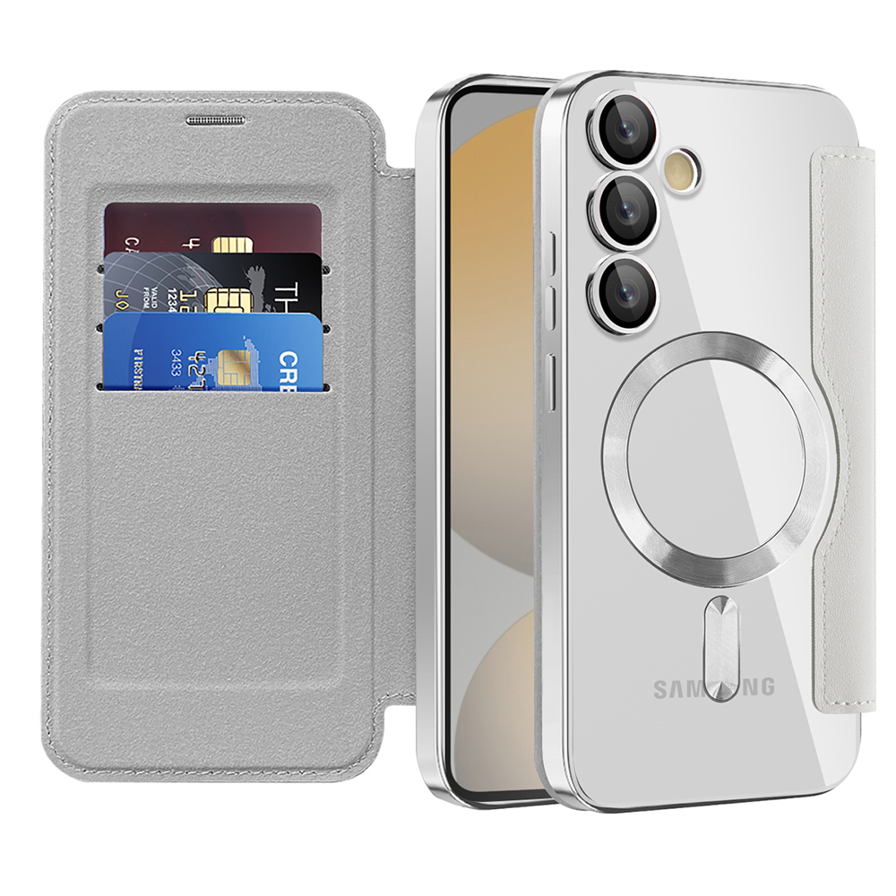 Techsuit - SmartMag Book Case - Samsung Galaxy S24 FE - Gray KF2352032