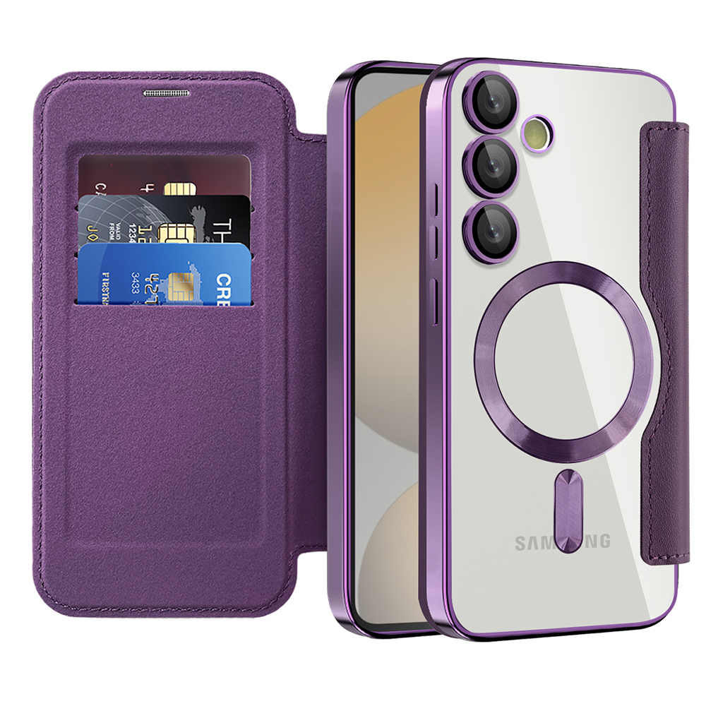 Techsuit - SmartMag Book Case - Samsung Galaxy S24 FE - Purple KF2352033