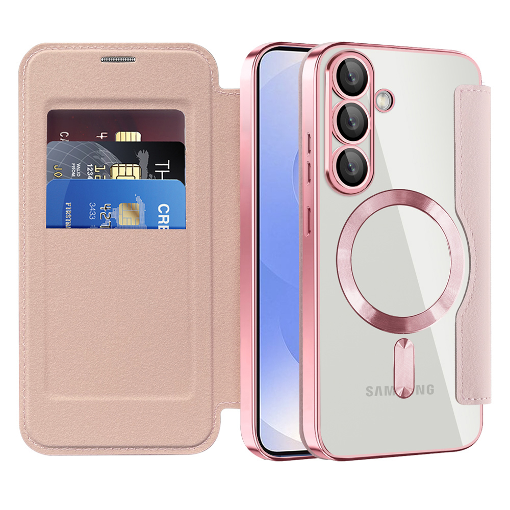 Techsuit - SmartMag Book Case - Samsung Galaxy S25 Plus - Pink KF2352059