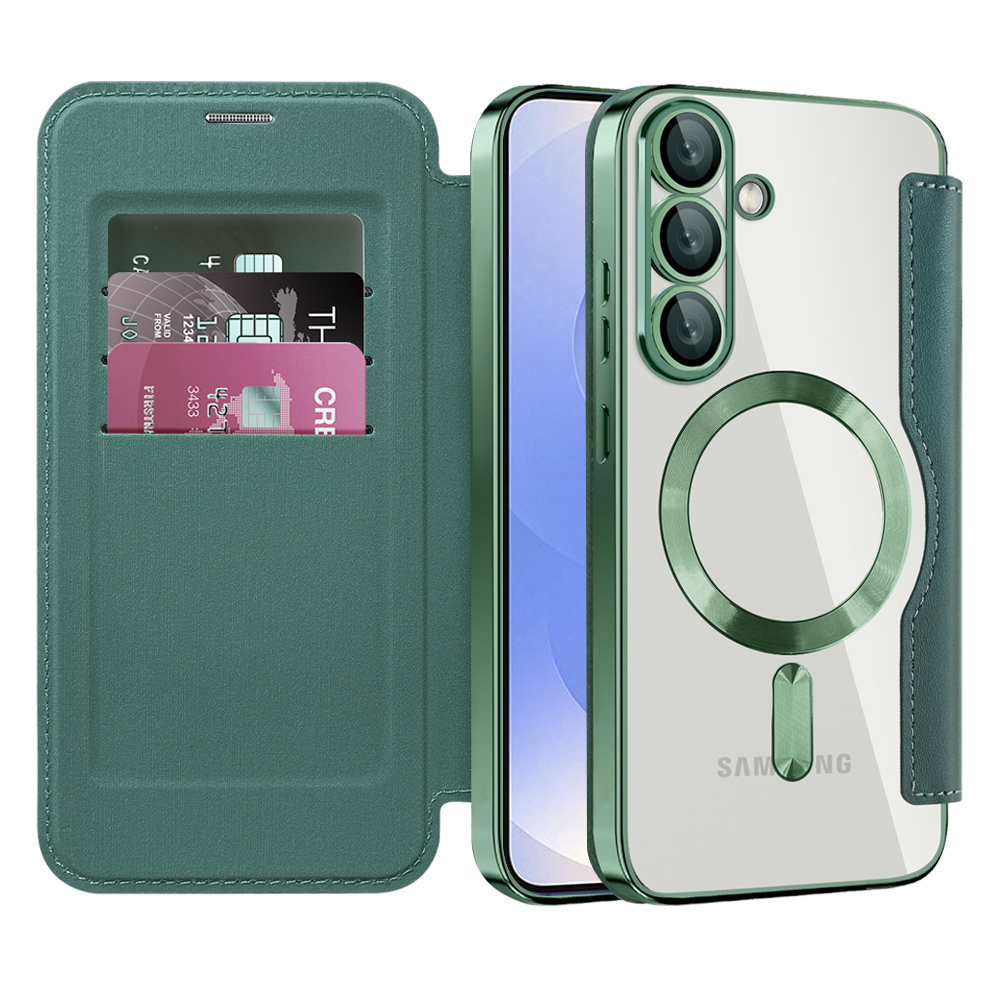 Techsuit - SmartMag Book Case - Samsung Galaxy S25 Plus - Green KF2352061