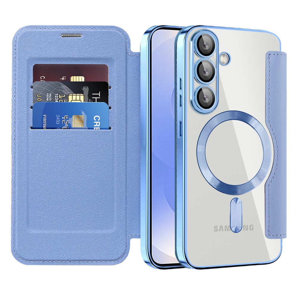 Techsuit - SmartMag Book Case - Samsung Galaxy S25 Plus - Light Blue KF2352063