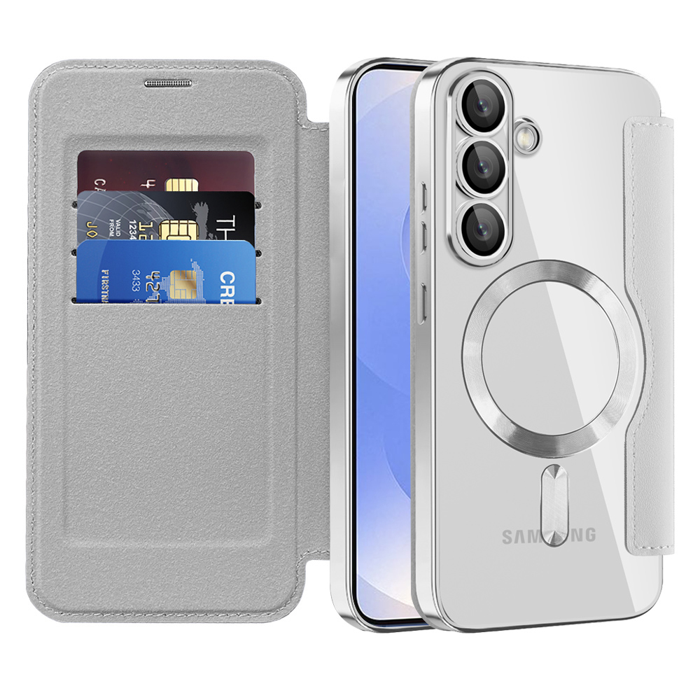 Techsuit - SmartMag Book Case - Samsung Galaxy S25 Plus - Gray KF2352064