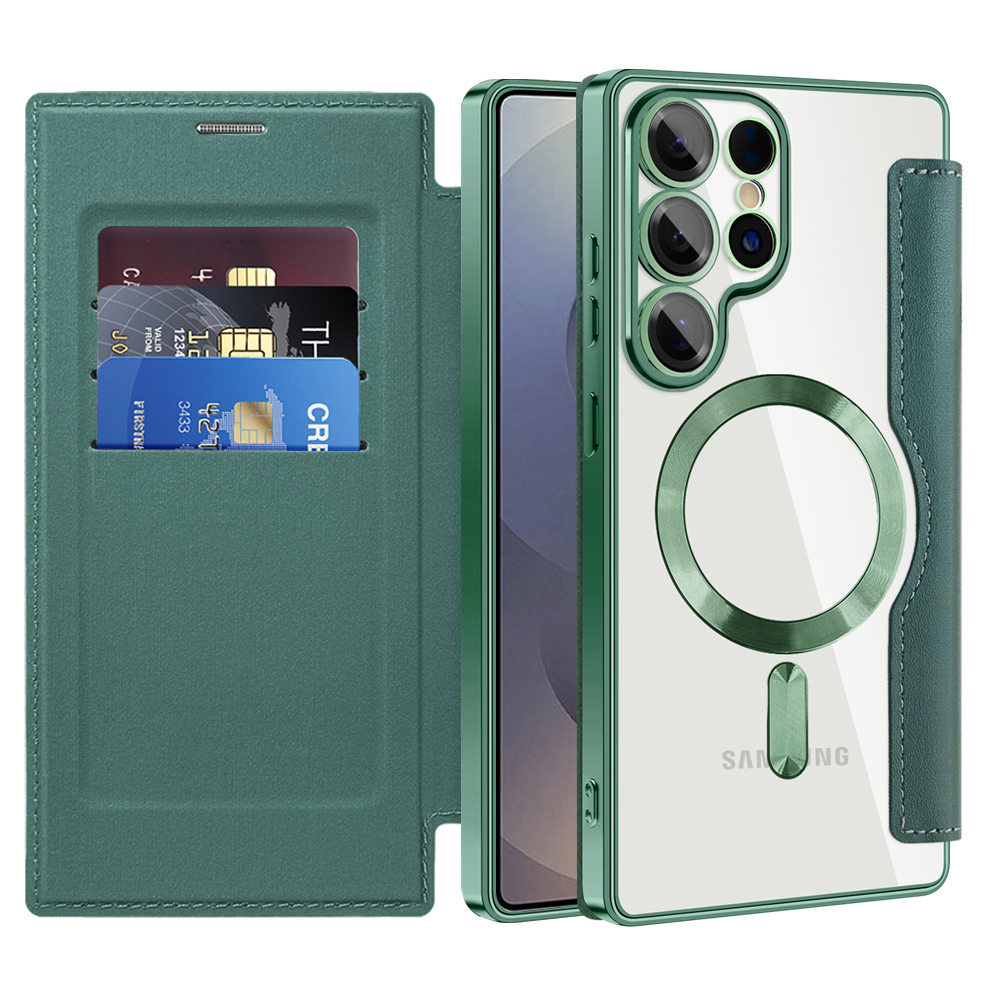 Techsuit - SmartMag Book Case - Samsung Galaxy S25 Ultra - Green KF2352069