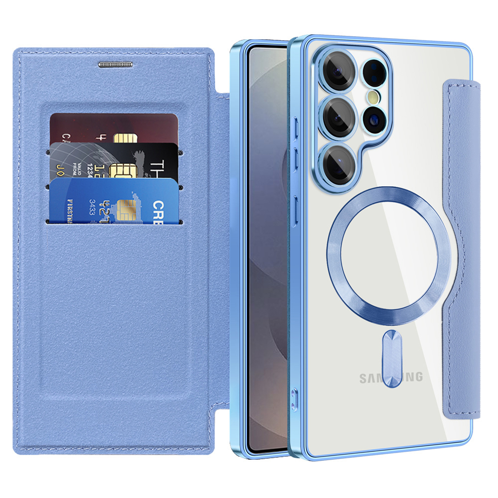 Techsuit - SmartMag Book Case - Samsung Galaxy S25 Ultra - Light Blue KF2352071