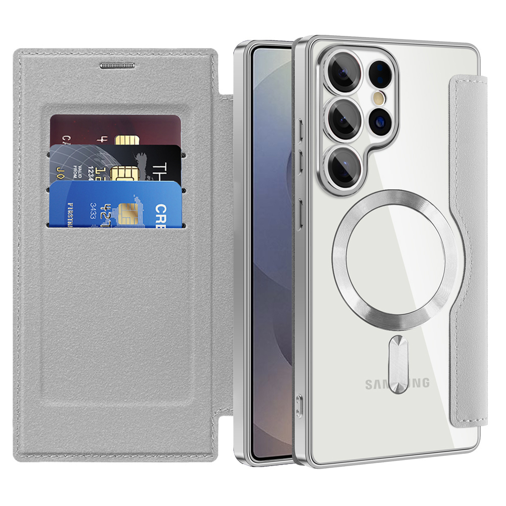 Techsuit - SmartMag Book Case - Samsung Galaxy S25 Ultra - Gray KF2352072