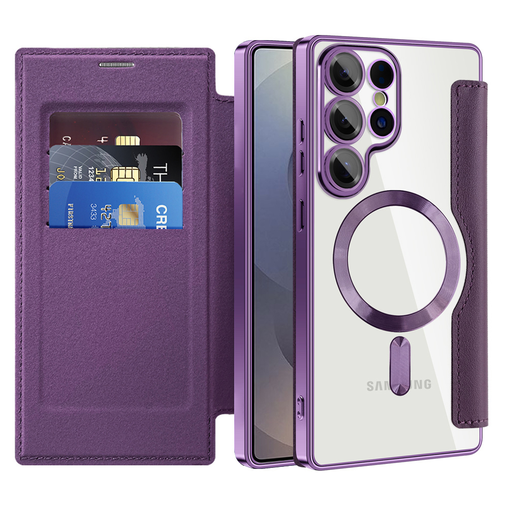 Techsuit - SmartMag Book Case - Samsung Galaxy S25 Ultra - Purple KF2352073
