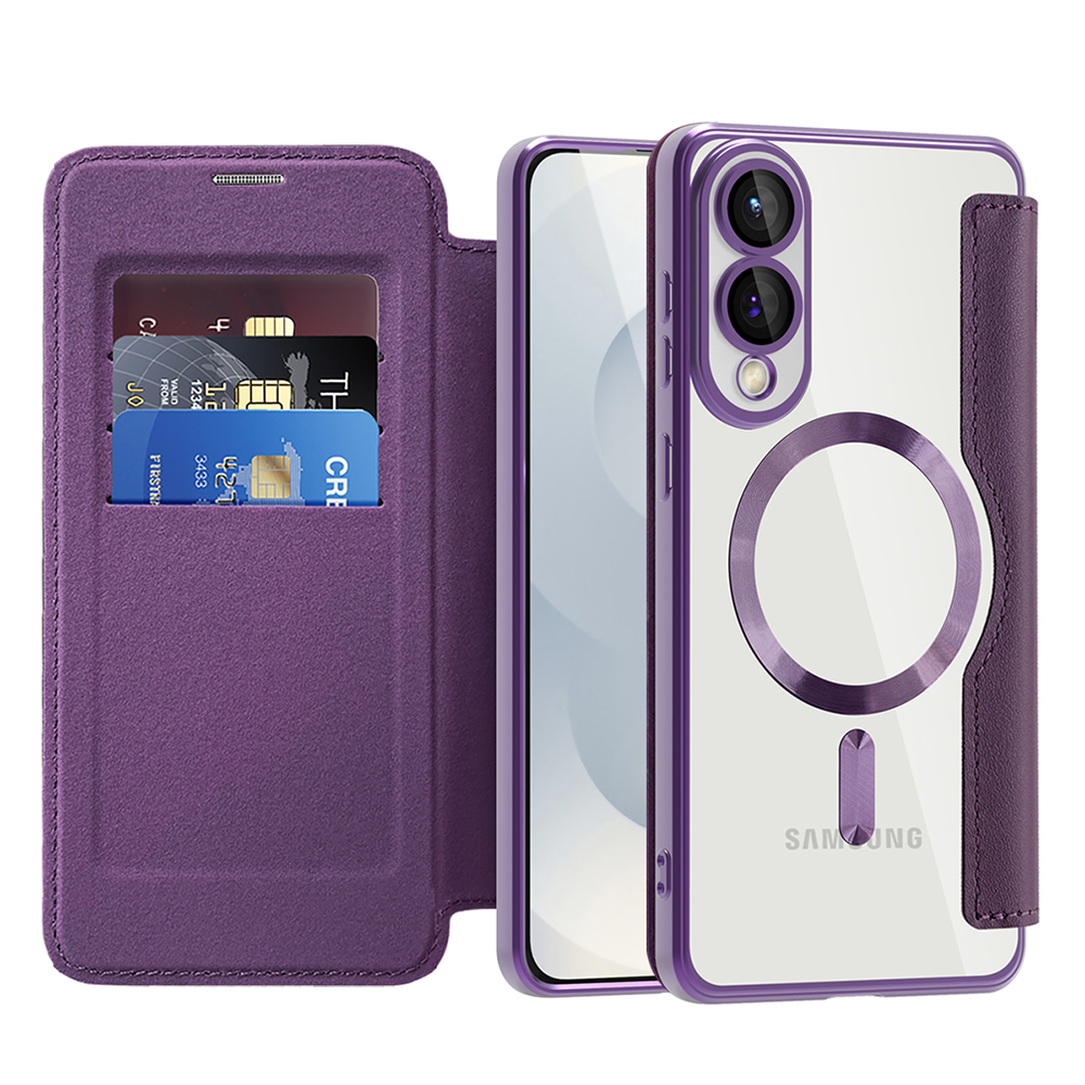 Techsuit - SmartMag Book Case - Samsung Galaxy S25 Edge - Purple KF2352105