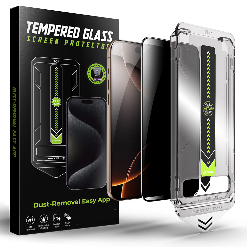 Techsuit - TitanGlass FullCover ochranné sklo pre iPhone 16 Pro / iPhone 17 - privátne KF2349470