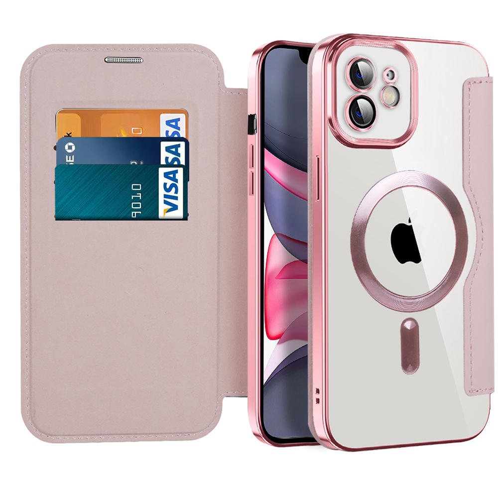 Techsuit - SmartMag Book puzdro na iPhone 11 - ružové KF2351715