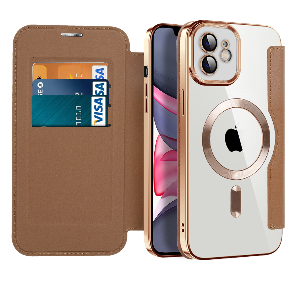 Techsuit - SmartMag Book puzdro na iPhone 11 - hnedé KF2351716